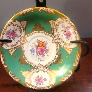 Royal Chelsea Multicolored Beautiful Floral England Bone China Saucer